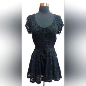 Free People Crochet Open-Back Romper